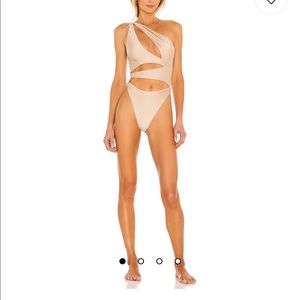 NWT nude one piece bathing suit